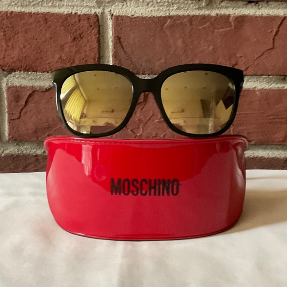 Moschino Gold Mirror Square Sunglasses - Picture 9 of 9